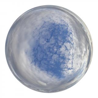 HDRi Skydome of Blue Clouded Sky 16K